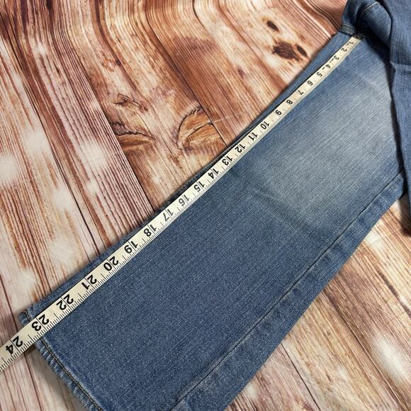 American Eagle ARTIST CROP Womens Size 4 Blue Low Rise Jeans Denim Pants 28x23.5 - Picture 8 of 10
